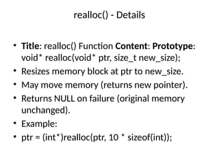 Structure and Union .pptx program in C with detailed example | PPTX