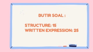 STRUCTURE AND WRITTEN EXPRESSION 1.pdf.. | PPT