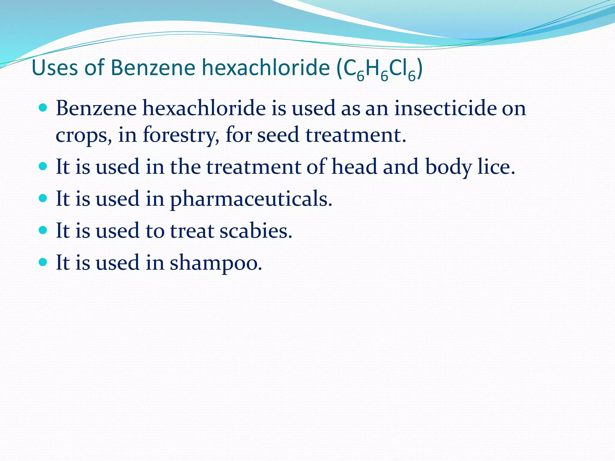 Structure, application and uses ddt, saccharin, bhc and chloramine copy