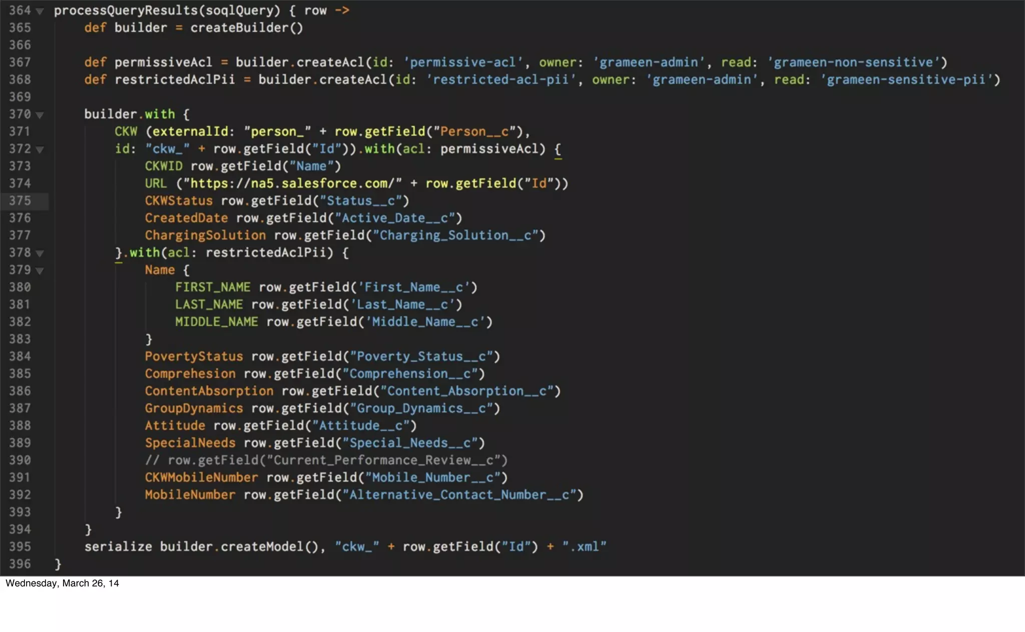 Wednesday, March 26, 14
 