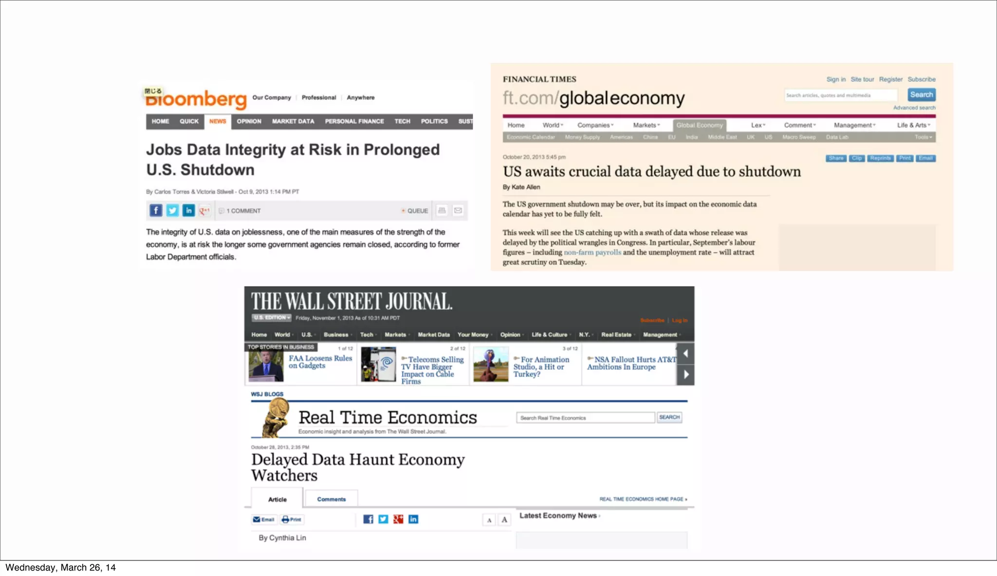 Wednesday, March 26, 14
 