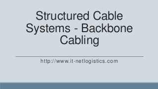 Structured Cable
Systems - Backbone
     Cabling
  http://www.it-netlogistics.com
 