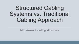 Structured Cabling
Systems vs. Traditional
Cabling Approach
http://www.it-netlogistics.com
 