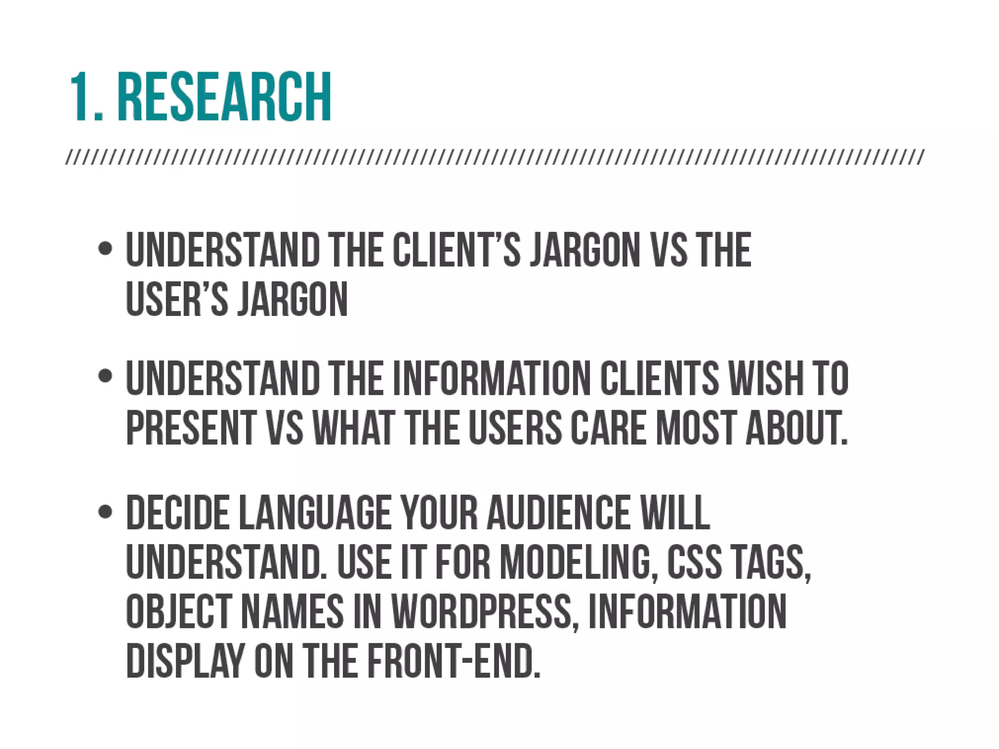 Structuring Content in Wordpress