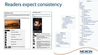 Readers expect consistency
 