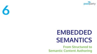 EMBEDDED
SEMANTICS
From Structured to
Semantic Content Authoring
6
 