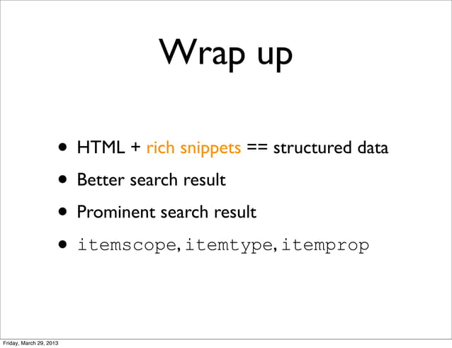Rich Snippet & Structured data | PPT