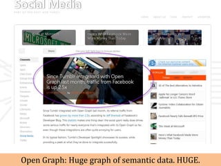 Open Graph: Huge graph of semantic data. HUGE.
 