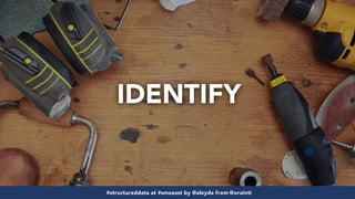 #structureddata at #smxeast by @aleyda from @orainti#structureddata at #smxeast by @aleyda from @orainti
IDENTIFY
 