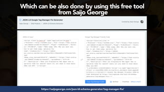 #structureddata at #smxeast by @aleyda from @oraintihttps://saijogeorge.com/json-ld-schema-generator/tag-manager-fix/
Which can be also done by using this free tool 
from Saijo George
 