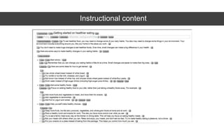 Instructional content
 