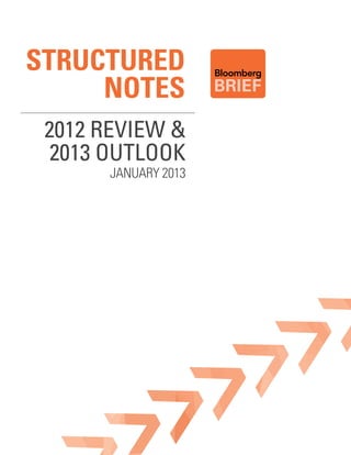 STRUCTURED
     NOTES
 2012 Review &
  2013 outlook
       January 2013
 
