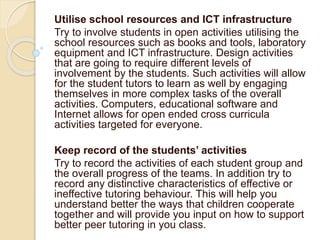 Structured peer tutoring | PPTX