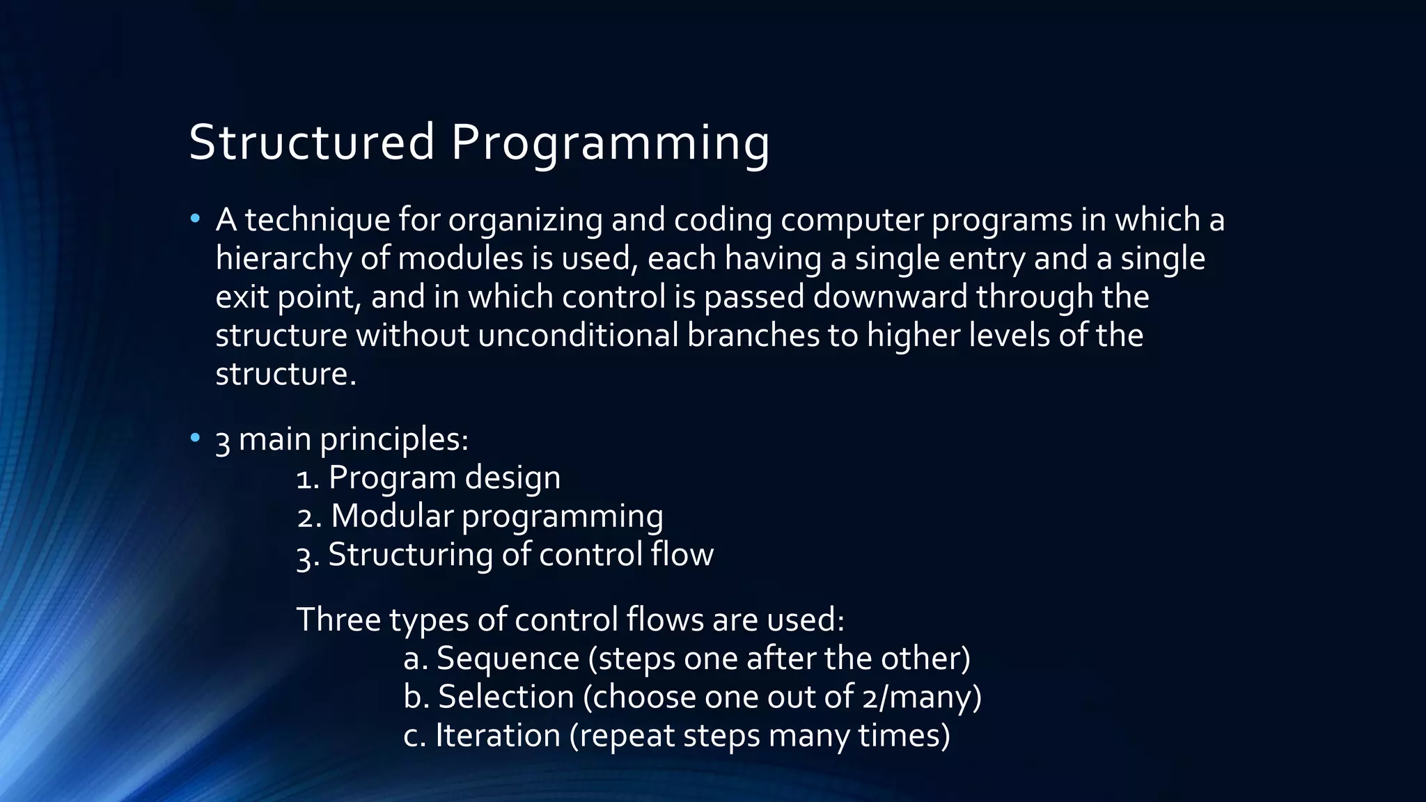 Spl 1 introduction to structured programming language ppt