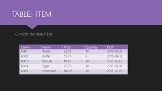 Structured query language functions | PPT