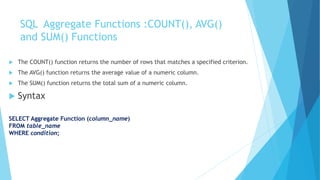 Structured query language(sql) | PPT