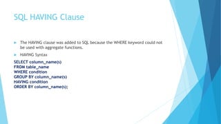 Structured query language(sql) | PPT