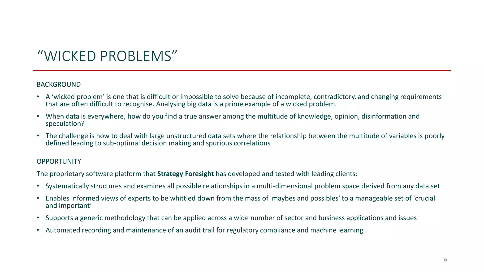 Structured solutions to wicked problems | PPTX