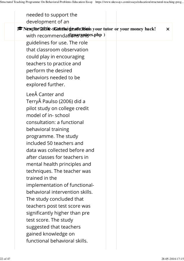 Structured teaching programme on behavioral problems education essay 06 image