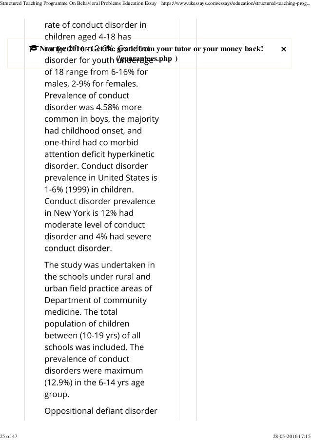 Structured teaching programme on behavioral problems education essay 04 image