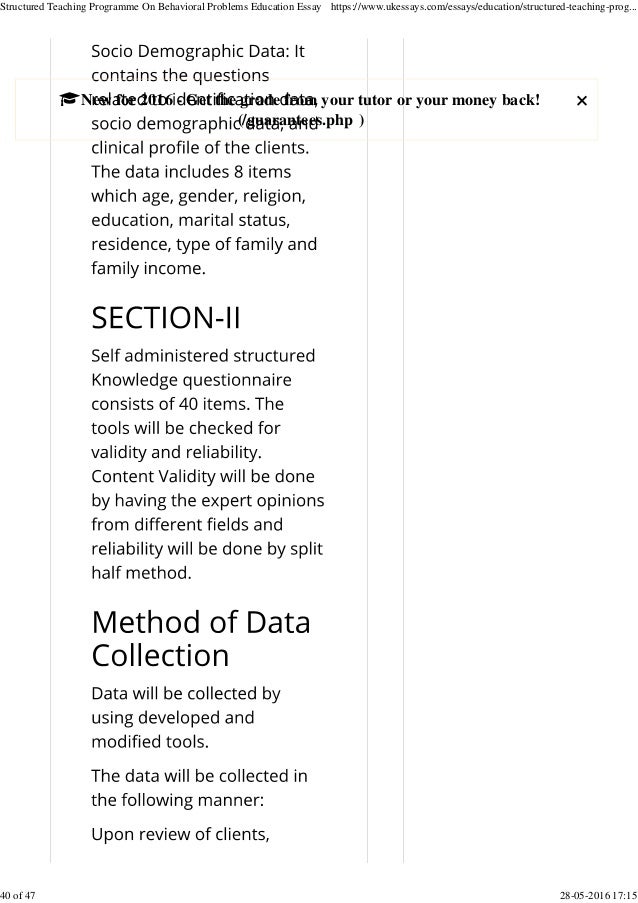 Structured teaching programme on behavioral problems education essay 08 image