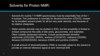Structure elucidation of steroids