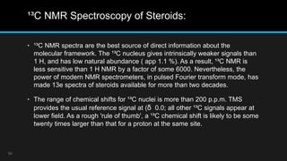 Structure elucidation of steroids