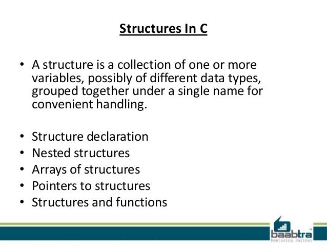 Structure in c
