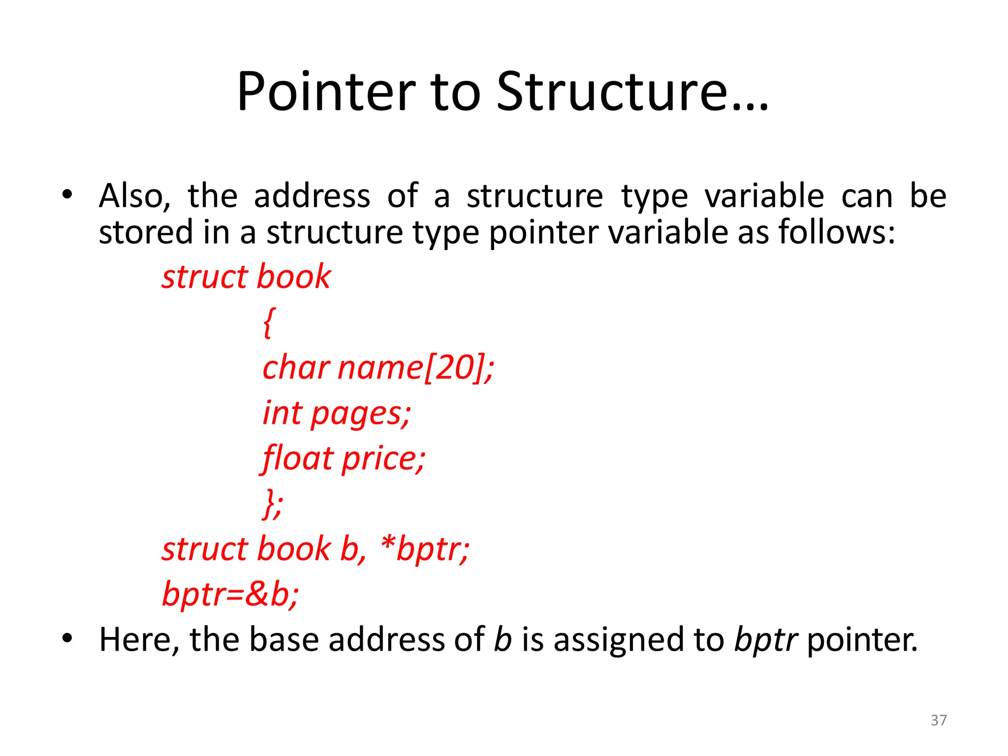Fundamentals of Structure in C Programming | PPT