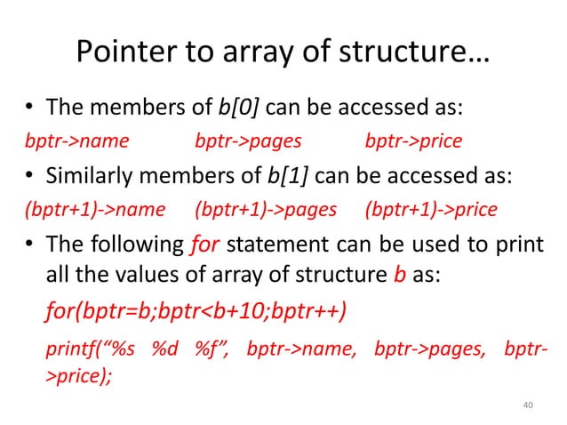 Fundamentals of Structure in C Programming | PPT
