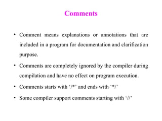 Comprehensive Guide to the Structure and Basics of C Programming | PPT