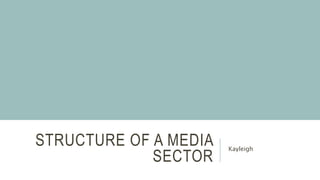 STRUCTURE OF A MEDIA
SECTOR
Kayleigh
 