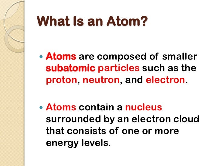 whats an atom whats an atom