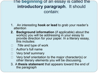 Structure of an essay | PPTX