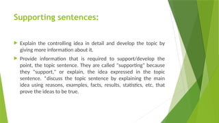 Structure of a Paragraph. Descriptive Paragraph | PPTX