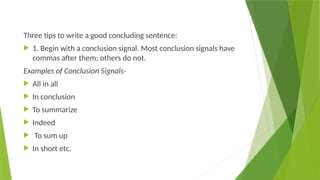 Structure of a Paragraph. Descriptive Paragraph | PPTX