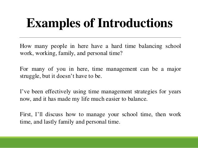 speech introduction body conclusion example