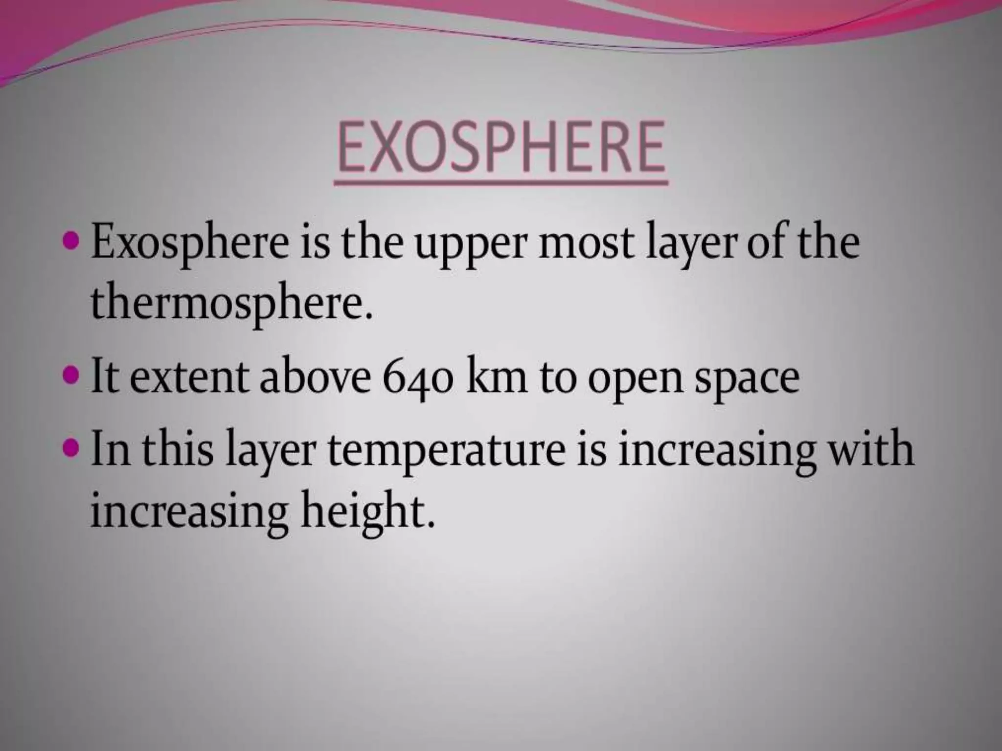 Structure of atmosphere