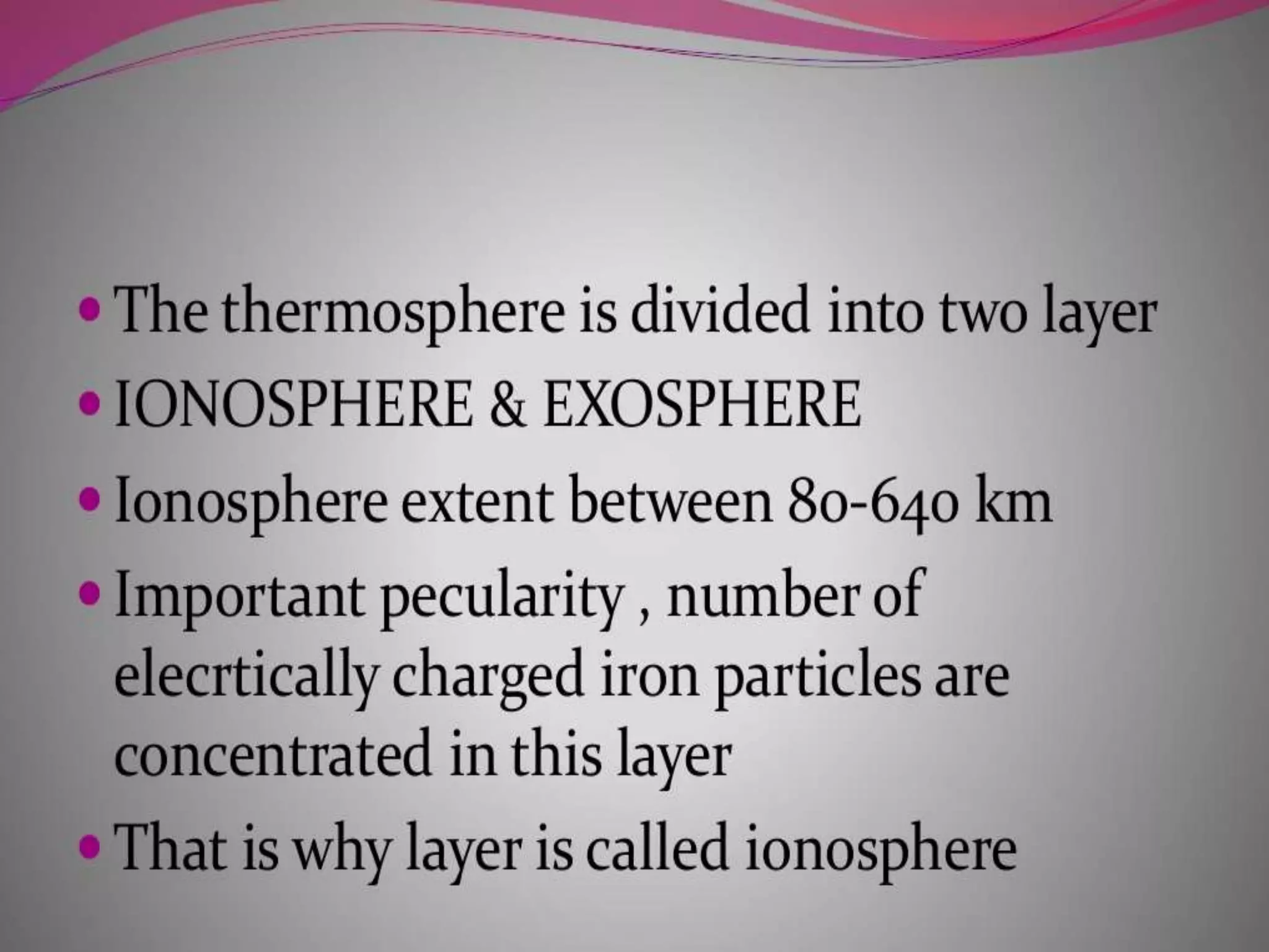Structure of atmosphere