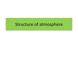 Structure of atmosphere
 
