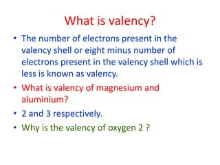 Shell Velency Structure of Atom | PPTX