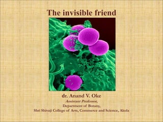 The invisible friend
dr. Anand V. Oke
Assistant Professor,
Department of Botany,
Shri Shivaji College of Arts, Commerce and Science, Akola
 