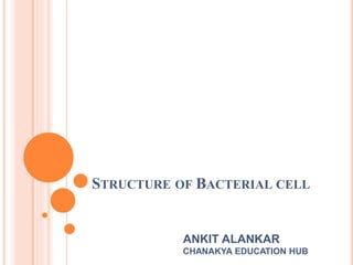 STRUCTURE OF BACTERIAL CELL
ANKIT ALANKAR
CHANAKYA EDUCATION HUB
 
