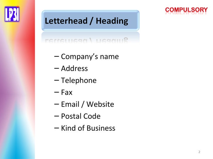 the structure of business letter andarsih sintorowati business letter structure