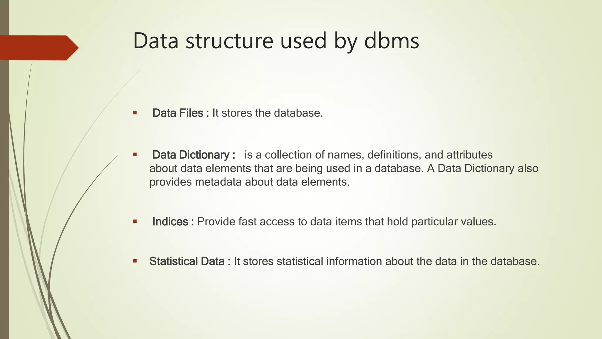 Structure of dbms | PPTX