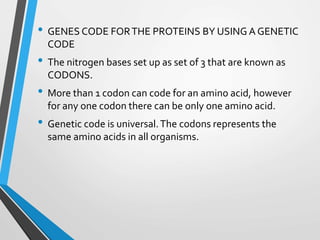 Structure of DNA replication & protein synthesis | PPTX