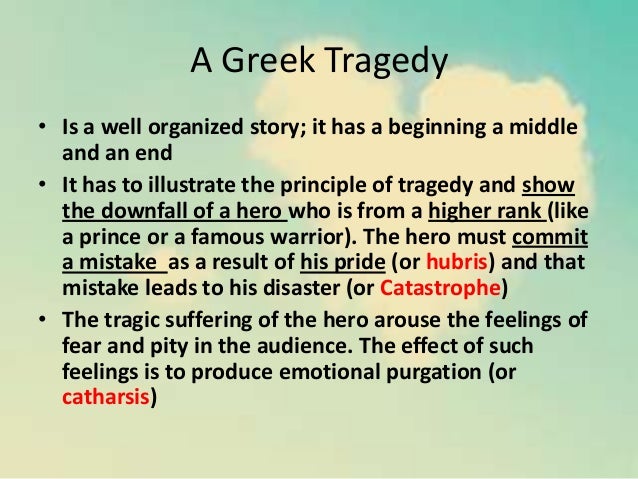 elements of greek tragedy
