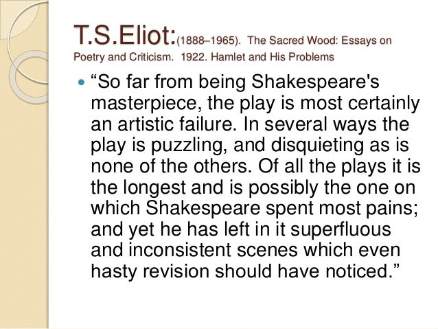 Eliot essay hamlet