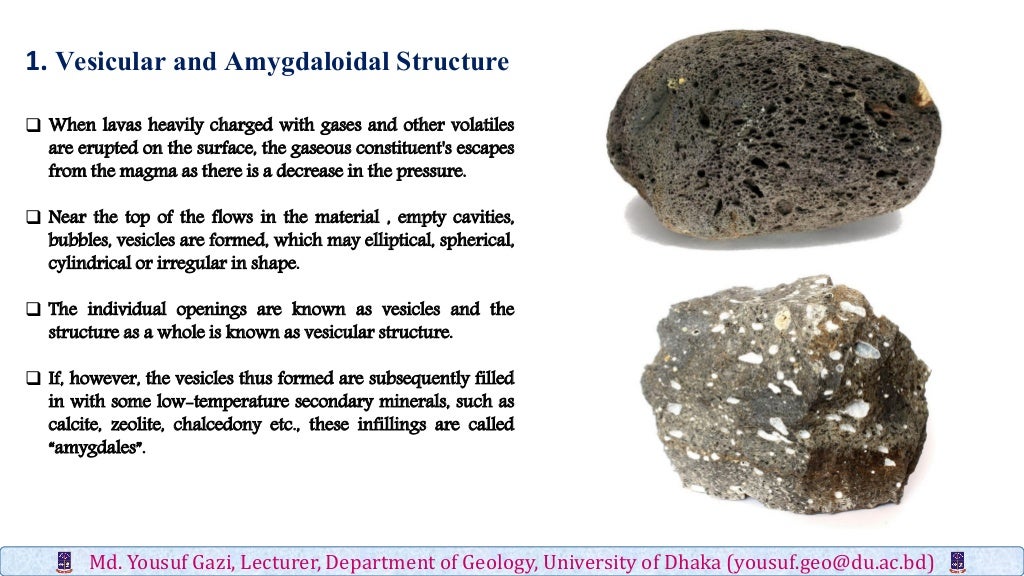Structure of igneous rocks