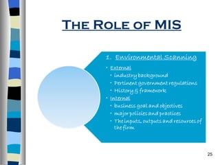 The Role of MIS 
